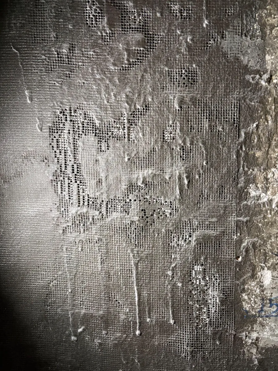 Before waterproofing showing ceiling water damage