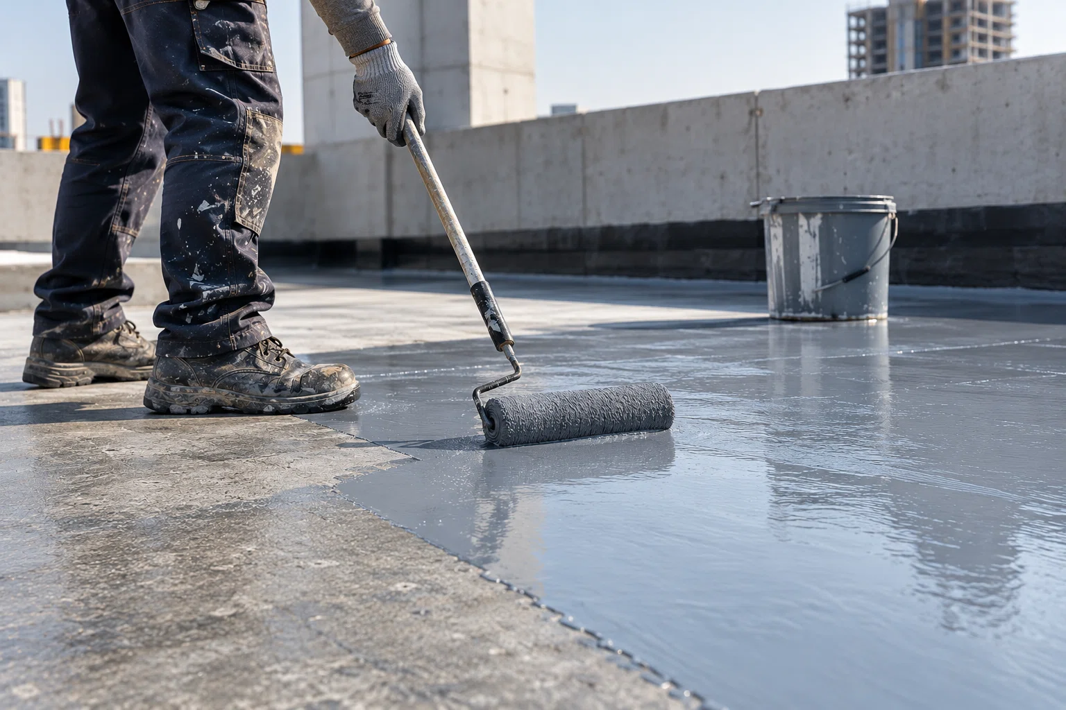 Liquid waterproofing application