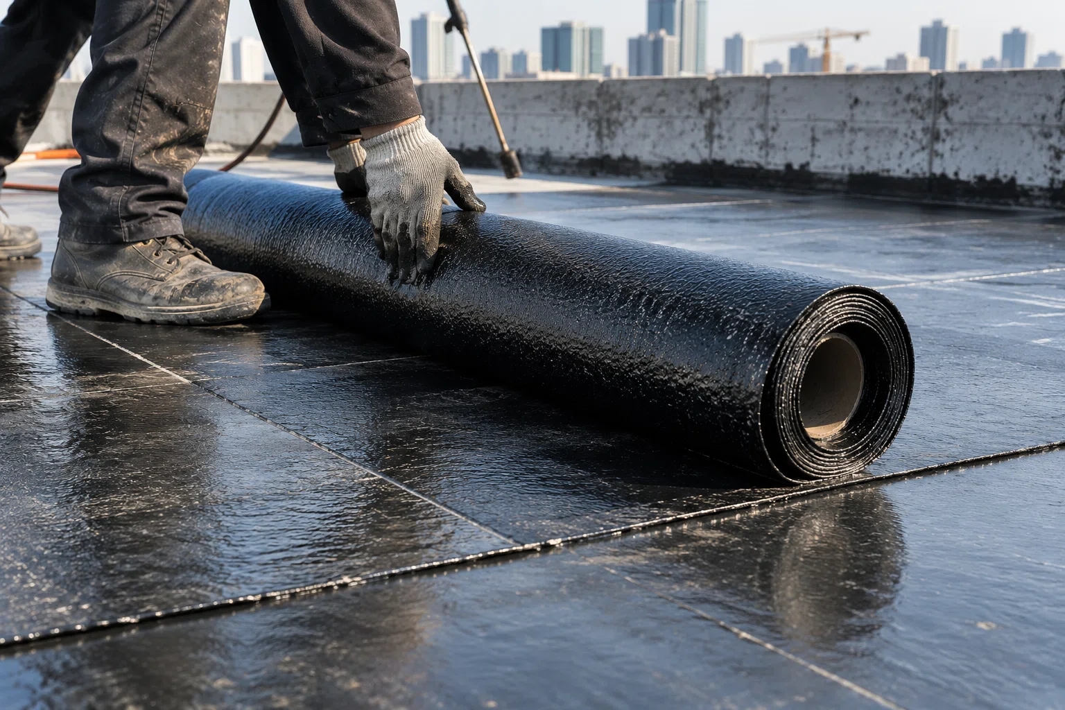 Waterproofing membranes application