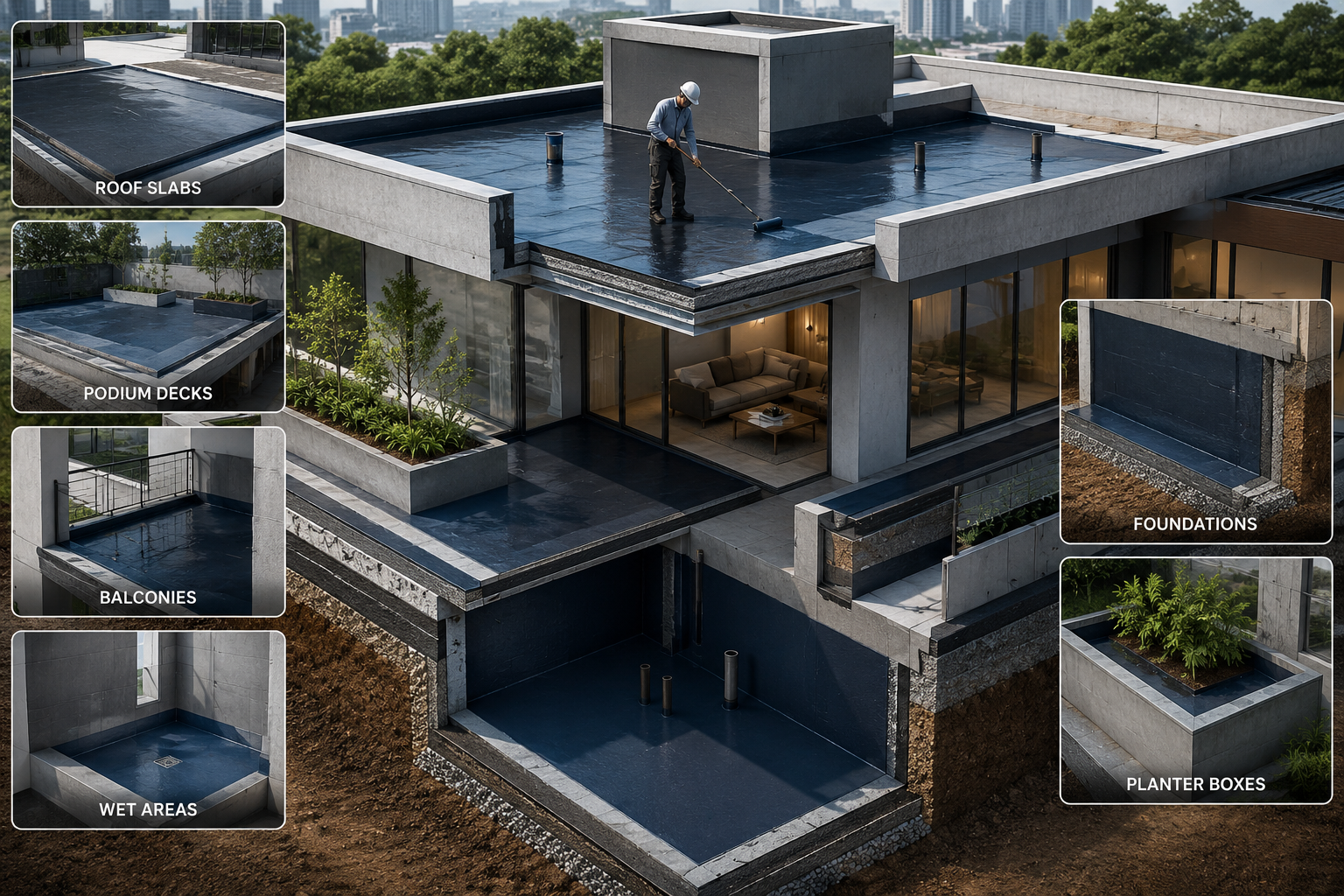 Waterproofing application